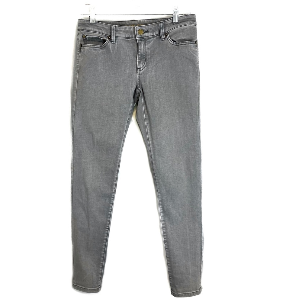 [MICHAEL KORS] Izzy Skinny Pale Gray Gold Buttons Jeans size 2P